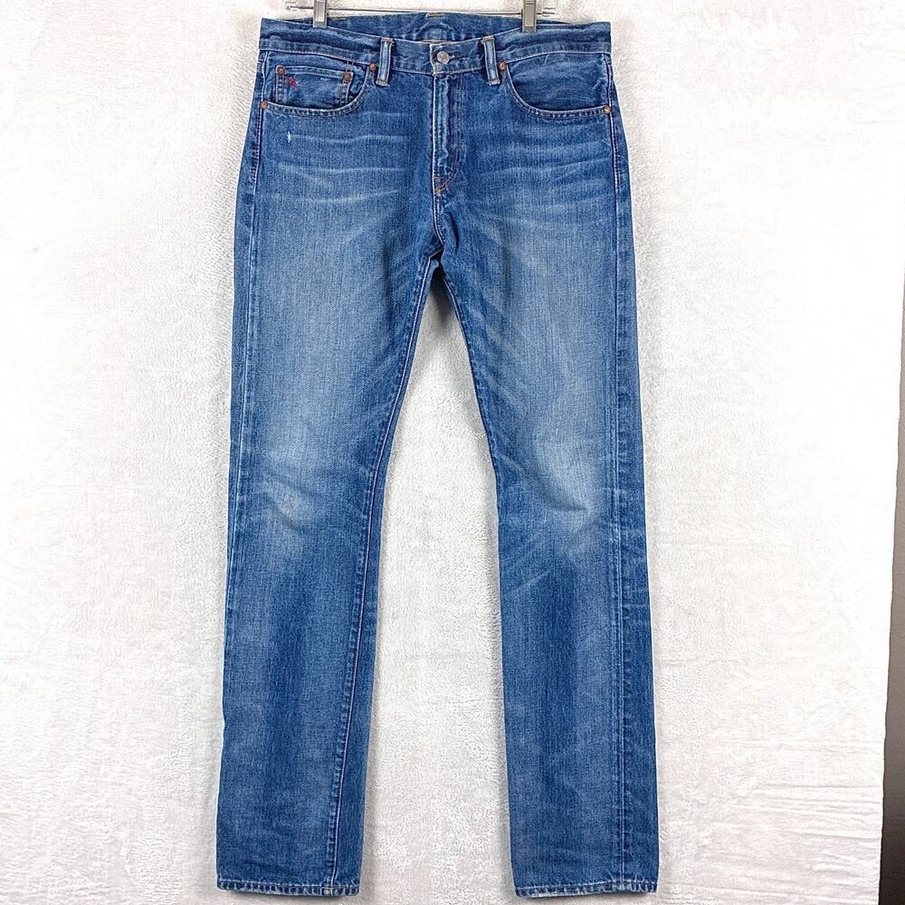 Polo Ralph Lauren Jeans Men 32x34 (34x34) Distressed Faded Whiskered 867 Preppy